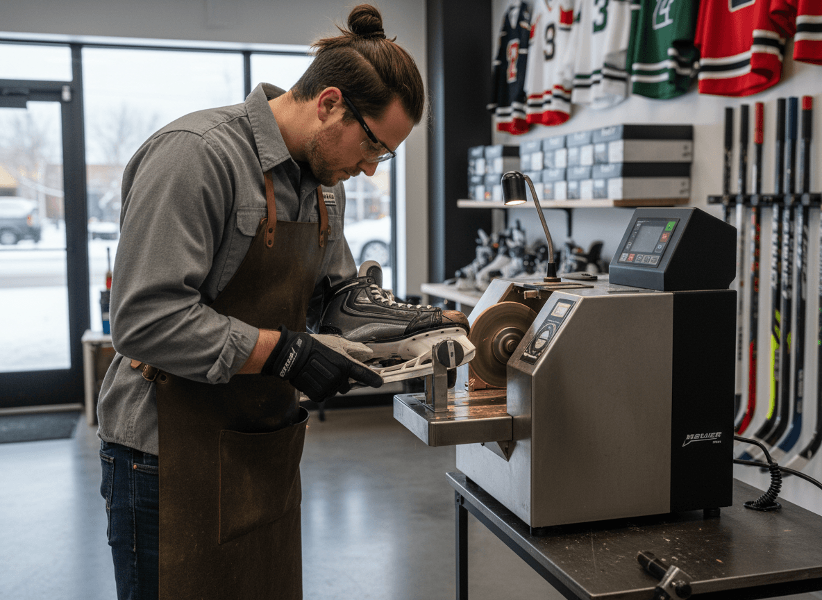 Comment affûter des patins de hockey (Guide 2026 : tableau des creux et conseils d’experts)