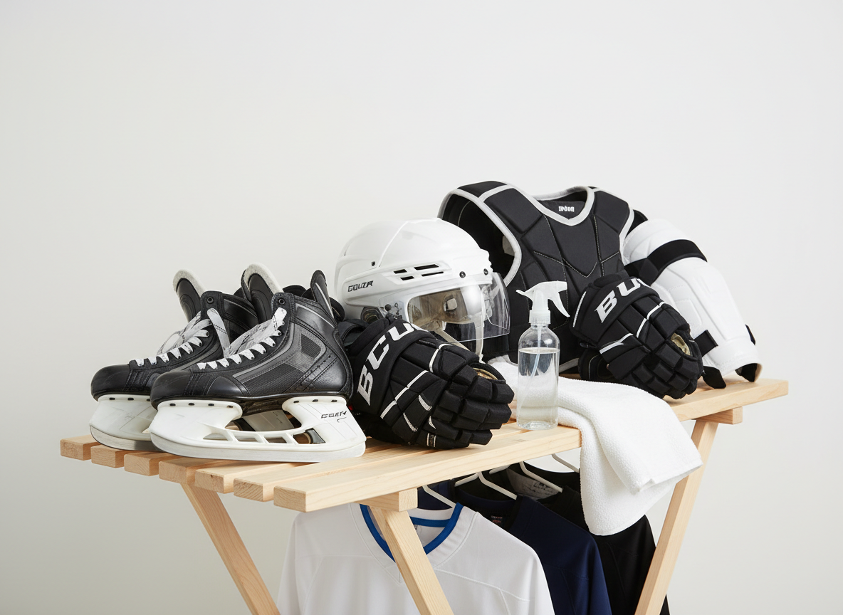 Comment nettoyer l’équipement de hockey : Le guide complet d’entretien et de nettoyage 2026